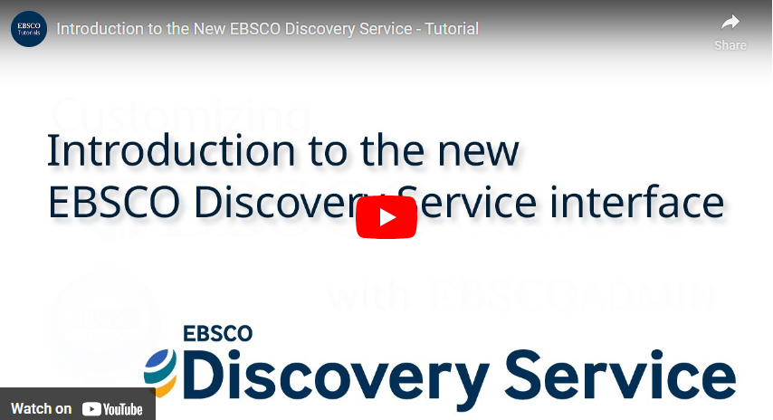 EBSCO Discovery Service video